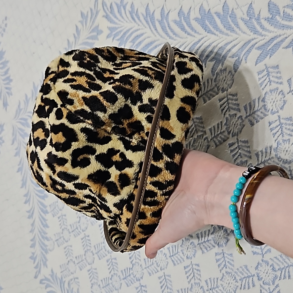 Vintage Leopard Faux Fur Hat